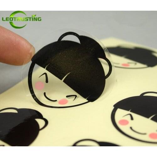 Leotrusting 1000pcs Custom Printed Round Clear PVC Adhesive Stickers Wedding Party Invitation Birthday Gift Bags Stickers