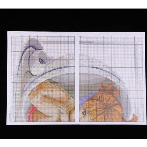 Cute Stamped Cross Stitch Kits Pattern Embroidery Kit Angel in