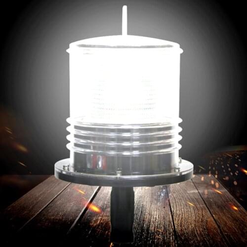 Marine LED Solar Anchor Light Warning Light Navigation Beacon Light Net Beacon Light Flash Signal Light Tri-color Light Mast