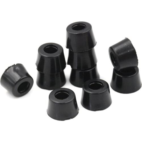 10Pcs Black Durable Rubber Instrument Case Non-slip Cabinet Instrument Box Case Foot Bumpers Feet 17*10mm Circular
