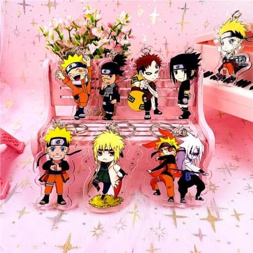 Transparent double-sided acrylic pendant key chain animation HUOYING ninja nautical king Key chain