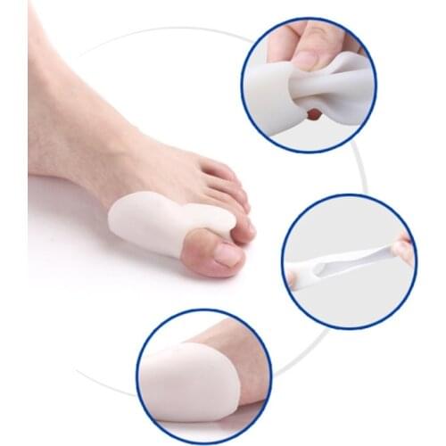 200pcs/lot Silicone Toe Bunion Braces Supports Corrector Toe Separators Straightener Spreader Foot Hallux Valgus Orthotics Care