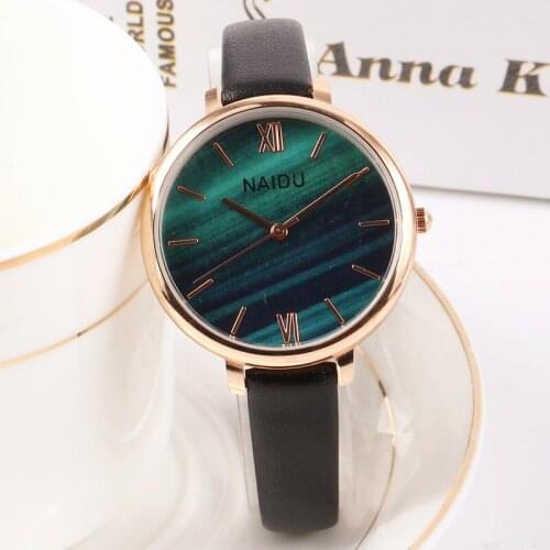 2019 new fashion rose gold leather women watches top brand luxury small green girls watches wristwatch relogio feminino