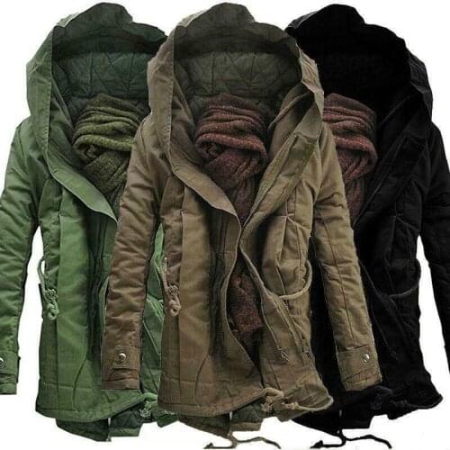 Winter Mens Military Coat Ski Jacket Hooded Thick Cotton Padded Coat Outwear Oversize S-6XL