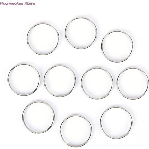10pcs Steel Keyring Split Key Rings Nickel Hoop Ring Plated Steel Loop Newest Arrival