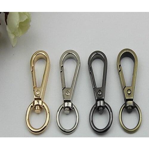 10 PCS/lot) 1.4 cm inner diameter 4 color handbag metal bag aglet link decoration clasps key chain accessories