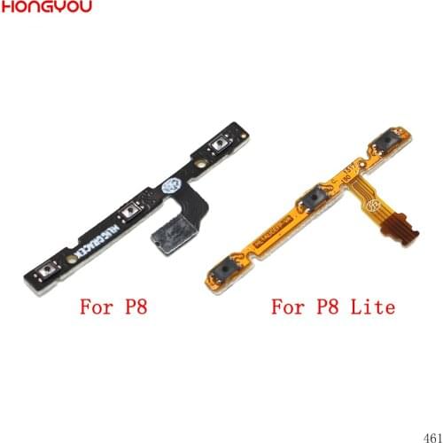 10PCS/Lot For Huawei Ascend P8 P8 Lite Power Button Switch & Volume Up / Down On / Off Button Flex Cable