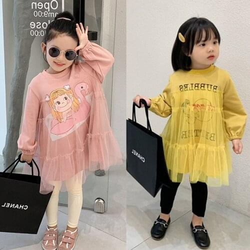 2019 Baby Girl Cute Cartoon Princess Dress Girls Kids Velvet Winter Long Sleeved Dresses Children Winter Clothes