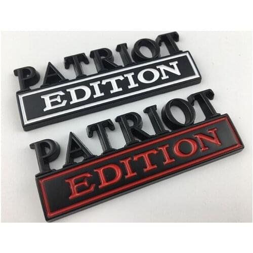 3D Metal PATRIOT EDITION Emblem Auto Trunk Fender Badge Decal Stickers Car Accessories