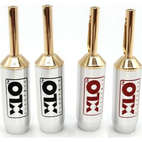 4pieces XLO 24K Gold plated banana plugs for DIY interconnect cable