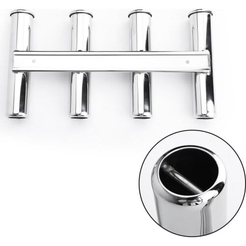 Areyourshop 4 Tubes Fishing Rod Holder 316 Stainless Steel Side Mount Boat/Truck RV Rod Pod Boat Accessories Parts