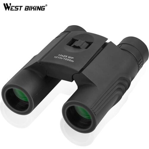 WEST BIKING 10*25 All-optical Green Film Binoculars Telescopes For Outdoor Travelling Hunting Camping Tourism Binoculars BAK4
