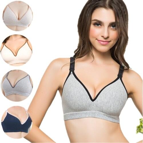 Pure Cotton Breast-feeding Bra Waistcoat With Open Button And Smooth Surface For Pregnant Women Bra Underwear For Women Convenie