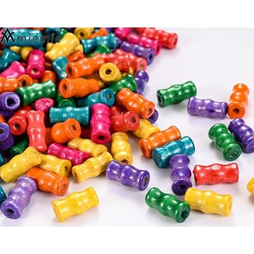 100/150Pcs 15mm Cylinder Wooden Beads Oval Natural Bamboo Joint Beads For jewelry Making Macrame Braids Cotton Tasse Accessories