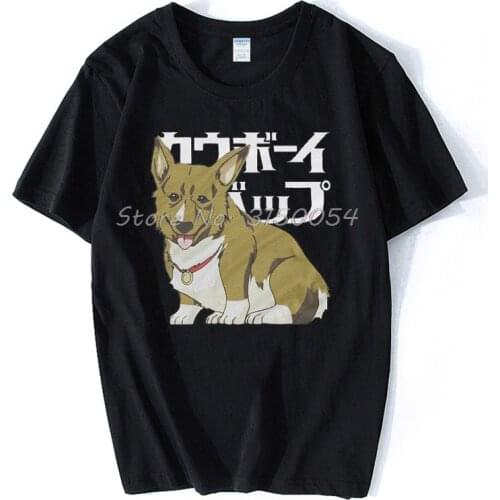 Cowboy Bebop Ein T Shirt Anime Japanese Graphic Tees, Corgi Dog Brand Cotton Tshirt Men Basic Tops Fitness T-Shirt Tees Harajuku