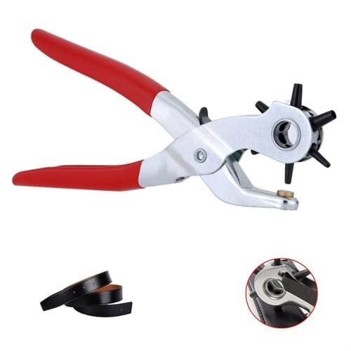 Belt Hole Punch Pliers Leather Hole Punch Plier Eyelet Puncher Rotary SEWING MACHINE Bag Setter Tool Watchband Strap Home