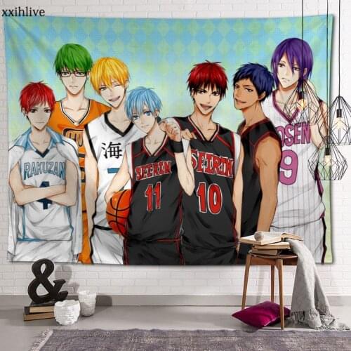 Anime Kuroko No Basket Tapestry Customizable Bohemian Wall Hanging Room Carpet HD Tapestries Art Home Decoration Accessories