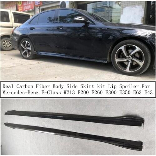 Carbon Fiber Body Side Skirt kit Lip Spoiler For Mercedes-Benz E-Class W213 E200 E260 E300 E350 E63 E43 2016-2020