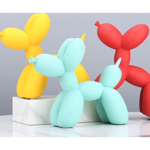 Matte Balloon Dog Statue Home Decoration Ornaments Resin Sculpture Modern Nordic Accessories for Living Room Animal Figures