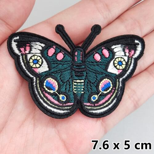 Fashion Diy Stickers Beautiful Butterfly Embroidery Patches Iron On Patch Embroidered Patchs Badge Appliques For Clothing Jeans