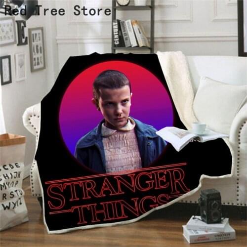 Cartoon Anime Blanket Stranger Things 3D Print Soft Throw Cover On Home/Sofa/Bedding/Office Portable for Adult Kids Travel Nap
