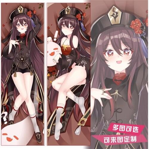 Genshin Impact Pillow Case Dakimakura Game HUTAO Cosplay Hugging Body Cartoon Costume Accessories