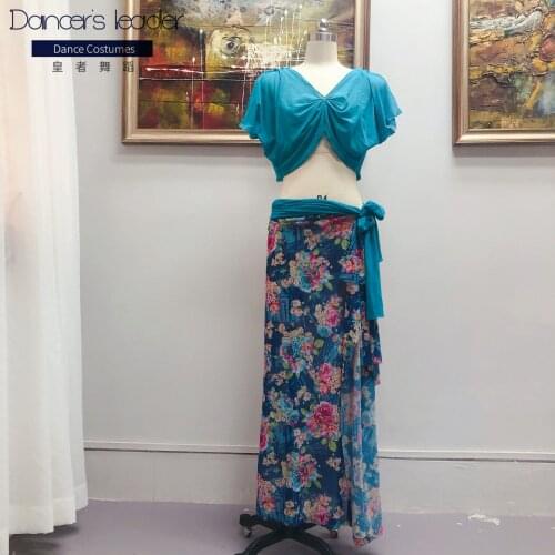 2020 new belly dance oriental dance practice clothes exercise clothes sexy mesh hip scarf long skirt customization