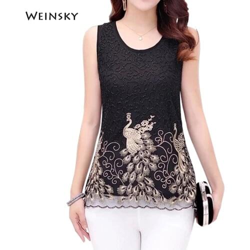 New Women Summer Chiffon Tank Tops Lace Patchwork Elegant Sleeveless Top