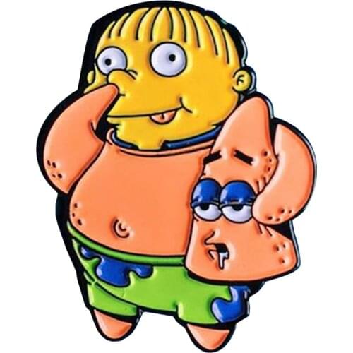 Patrick enamel pin American animated television series brooch a lazy, overweight and dimwitted pink starfish pin