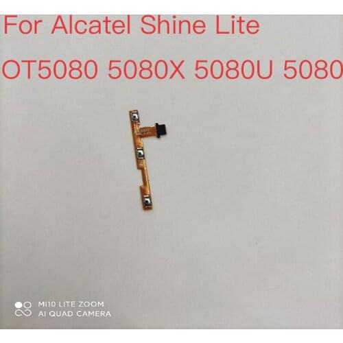 For Alcatel Shine Lite OT5080 5080X 5080U 5080 Power On Off Volume Up Down Switch Side Button Key Flex Cable Replacement Parts