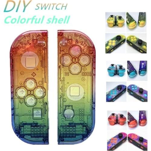 Left Right Blu-ray Gradient Colorful Plastic Housing Cover Case Shell for Nintendo Switch Controller NS Joycon Replacement Parts