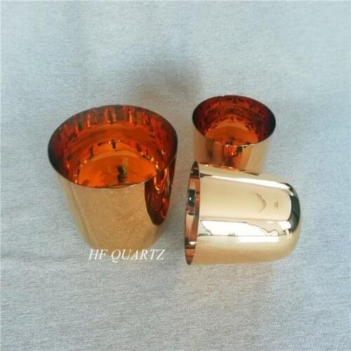 HF Clear Quartz Crystal Customizable Singing Bowl with Golden Light For Yoga Note C/D/E/F/G/A/B/C# 4th Octave 6.25-6.75