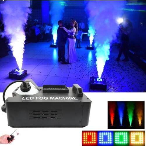 1500W Fog Machine /Wireless Remote Control Stage Smoke Machine With 24x9W RGB LED Lights/DMX512 Vertical Fogger Mist Equipment