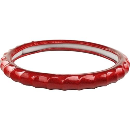 Universal 38cm Non-Slip Steering Wheel Cover Fluorescent Wave Pattern for Cars Steering Wheel Car Interior