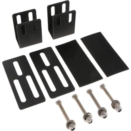 Pack of 2 Aluminum Car Roof Rack Light Bracket Holder Bumper Mounting for LED Work Light Bar(Light bracket+screw+ rubber pad )