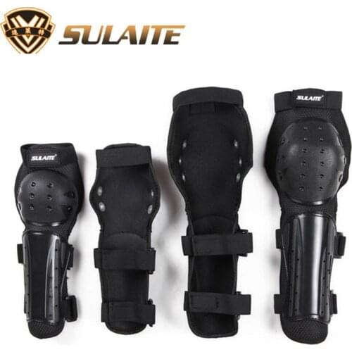 Protective Moto Cross Knee Pads Kneelets Protector Off Road MX Motocross Brace 1 Pair Elbow Pads & 1 Pair Knee Pads Combination