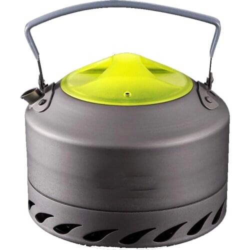 0.9L portable ultralight outdoor hiking camping survival kettle teapot coffee pot alumina preheat ring kettle weight 200g