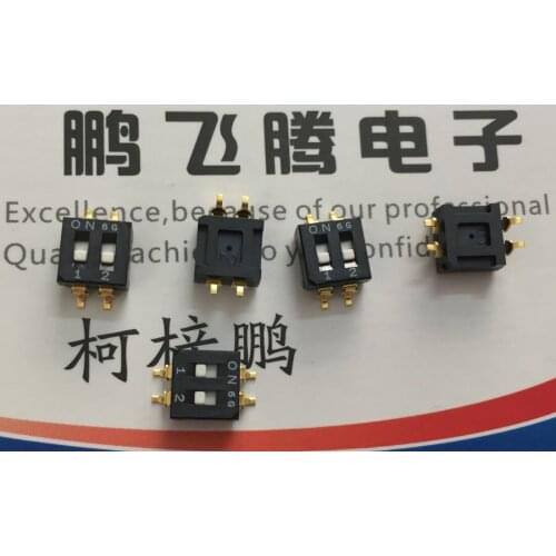 1PCS Imported Japanese COPAL CFS-0201TB patch 2.54 pitch DIP switch 2-bit 2P flat dial code