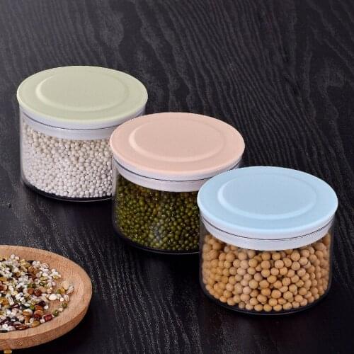 1pcs Food storage container, plastic storage bottle, kitchen refrigerator, multigrain storage tank, transparent sealed tank