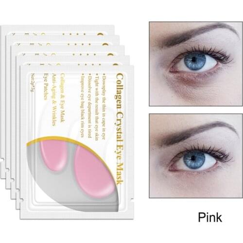 20PCS=10Pairs 24K Gold Crystal Collagen Eye Patches Mask For Eye Anti-Wrinkle Remover Black Eye Care Face Care #275998