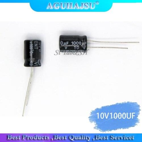 20PCS Higt quality 10V1000UF 8*12mm 1000UF 10V 8*12 Electrolytic capacitor
