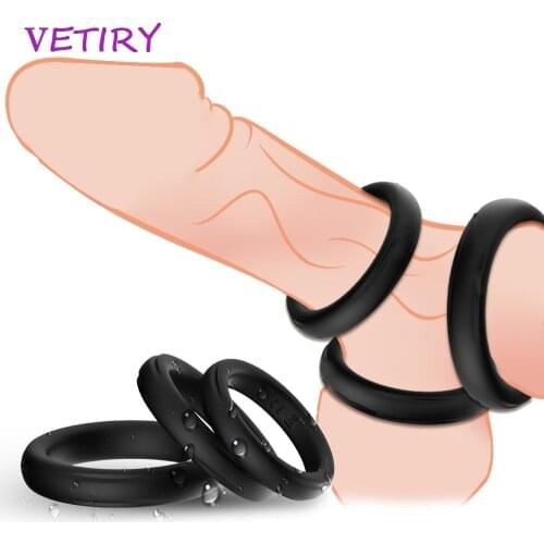 3 Piece/Set Silicone Penis Ring Cock Ring Penis Enlargement Sex Toys for Men Erection Delay Ejaculation Couple Sex Porducts