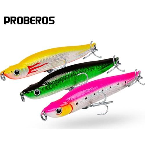6pcs Hard Fishing Lure Sinking Pencil Bait 9.5cm 17g Long Casting Saltwater Bass Artificial Wobbler Isca with Tackle Box