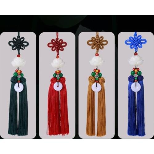 4P-HOME CAR pocket travel Buddhist Exorcise evil spirits efficacious Mascot Tibetan Buddhism jade Lotus FENG SHUI hanging card