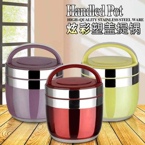 Large capacity Lunch Pail Food Container Stainless Steel Lunch Box With Dinnerware Vacuum Insulated Thermo Soup Bento Lunch Box