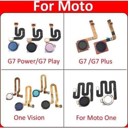 Fingerprint Sensor Home Return Key Menu Button Flex Cable For Motorola Moto G7 Plus / G7 G8 Power / One Vision Home Button
