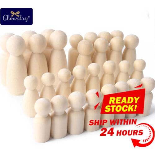 10Pc Wooden Doll 35-65cm Baby Blank Peg Dolls Teether Kid Room Decor Girl Boy DIY Unfinished Wooden Doll Newborn Educational Toy