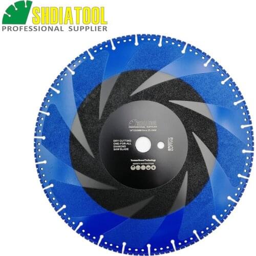 DIATOOL 1pc 350mm Vacuum Brazed Diamond Blade For All Purpose 14" Demolition Blade For Stone Iron Steel