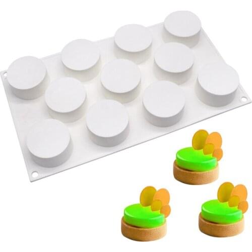 Filbake Silicone 11 Holes Cylinder Sandwich Chocolate Molds Cake Decorating Tools Mold For Baking Mould Dessert Bakeware Tools