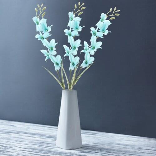 Branch High Quality Silk Flower Artificial Orchid Flowers For Home Wedding Garden Decoration Dining Table Decorative Flower 1PC